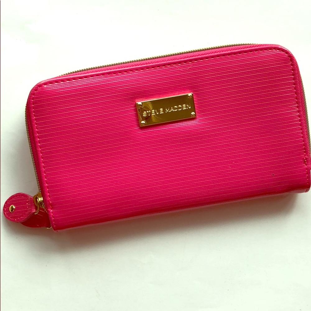 Hot Pink Two Compartment Steve Madden Wallet